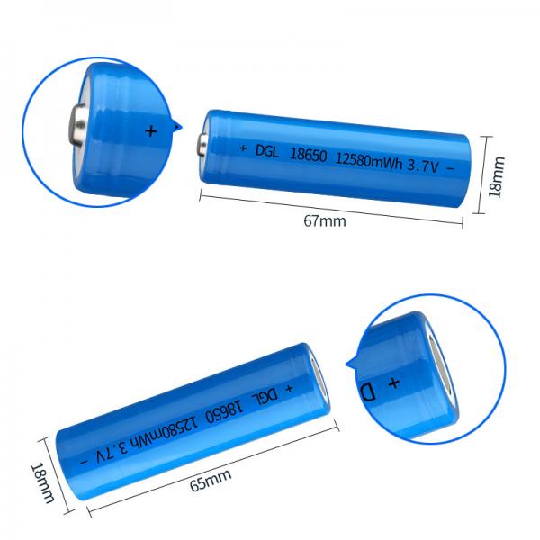 Quality Lifepo4 Cylindrical Lithium Ion Battery Cells 3.7V Explosion Proof for sale