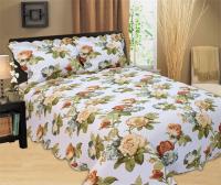China Microfiber Printed Queen Size Bed Quilts , Optional Colors Bed Cover Sets factory