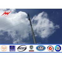 Quality S500MC Gr65 Round / Conical Steel Electrical Utility Poles Anti - Corrosion for sale