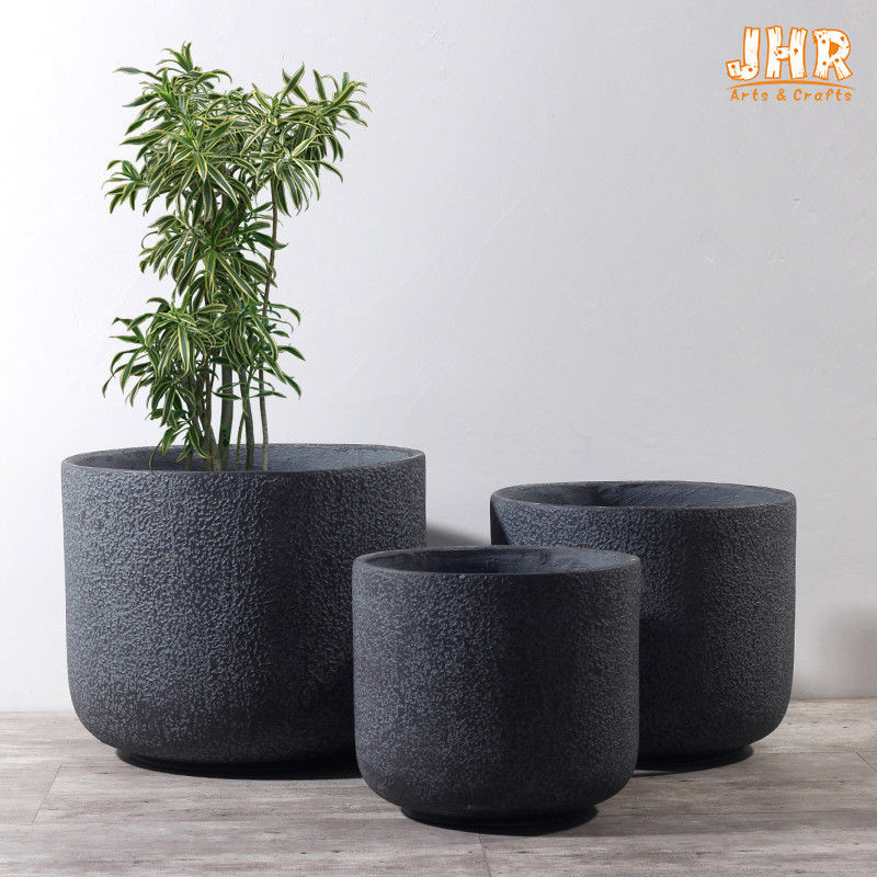 China Outdoor Clay Pots Grey Clay Flower Pots Patio Planters MGO Pot Planter Set Large Bowl Planters factory