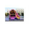 China Pink Cinderella Inflatable Princess Bouncer With Slide Jumping Castle factory