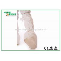 China Hospital Microporous Disposable Foot Gloves With Anti Slip PVC Sole factory