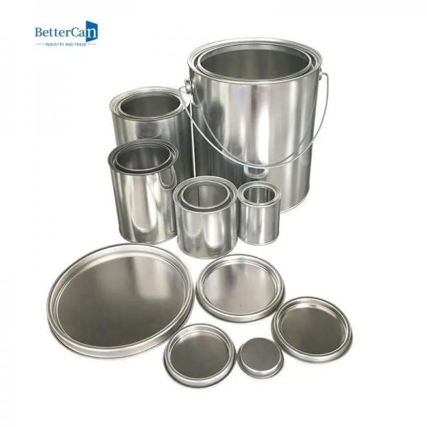 Quality Round 3.7L Industrial Paint Tins Custom Tin Can Metal With Lever Lids for sale