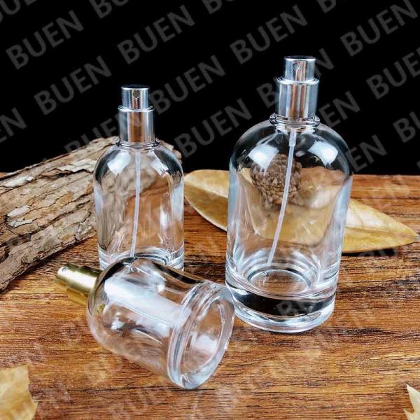 Quality Custom Stickers Clear Glass Perfume Bottle Labels Metal Silver Gold for sale