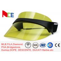 Quality Green Adjustable Sun Visor Cap With UV50+ Colored Jacquard Elastic Tape for sale