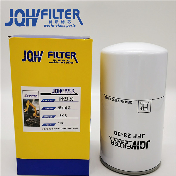 Quality 210x110mm SK-8 Excavator Fuel Filter 23390-E0020 P502466 FF5688 for sale