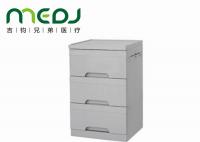 China Three Drawers Hospital Bedside Cabinet , 475X475X750mm Patient Bedside Table factory