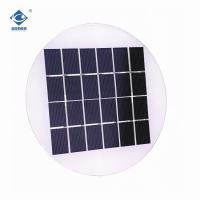 China 2.6W Round Transparent Glass Laminated Solar Panel ZW-Dia180-6V Camping Portable factory