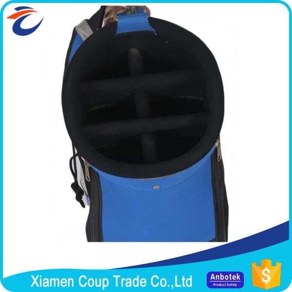 Quality Softback Type Nylon Sports Bag Blue Golf Shoulder Strap Parts Hood Bags for sale