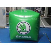 China Green Square Shape Inflatable Race Marker Buoys For Swim Event EN71 factory