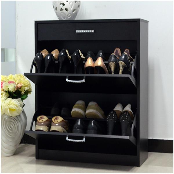 Quality Three Door 12KG 80cm height Wood Shoe Organizer Cabinet for sale