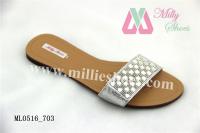 China Hot Women Slippers 2014 Bling Siliver Strass Women Shoes(ML0516_703) factory