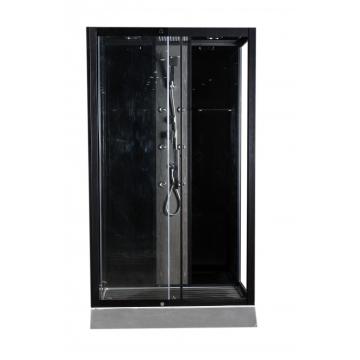 Quality Matt Black Profiles Corner Shower Stall , Corner Shower Cubicles 1200 X 800 X for sale