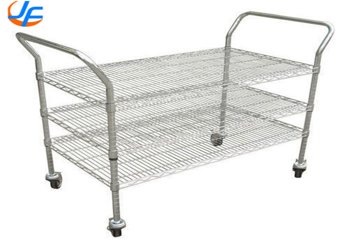 China RK Bakeware China Foodservice NSF Stainless Steel Serving Cart Rolling Cart Transportation Cart factory