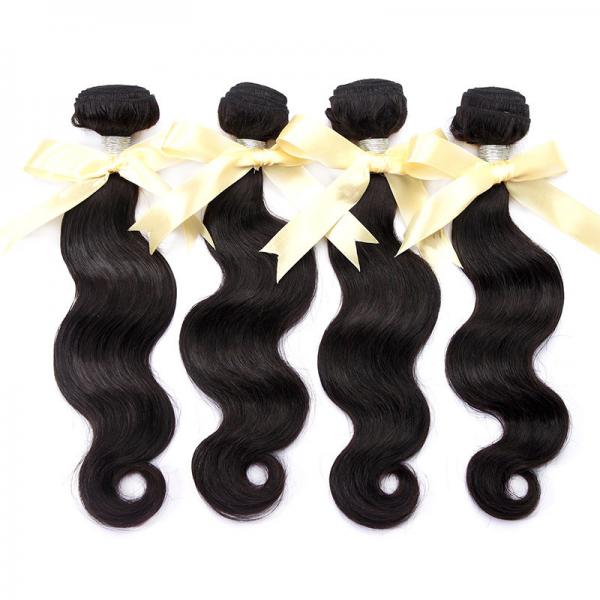 Quality Natural Looking Peruvian Human Hair Bundles Body Wave Thick And No Split Ends for sale