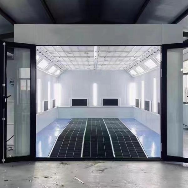 Quality 2 Stage Automotive Refinish Paint Booths Vehicle Spray Booth With LED Lighting for sale