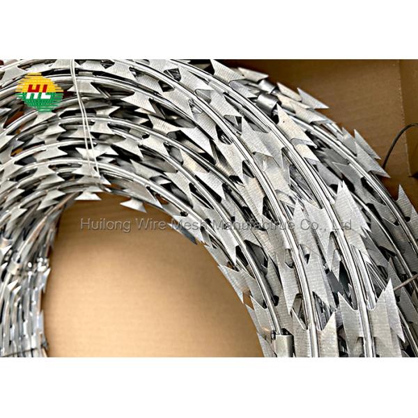 Quality Hot Dipped Galvanized Steel Security Razor Barbed Wire Anti Climb Fencing for sale
