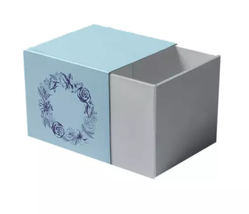 Quality 8" X 8" X 3" Recyclable Drawer Organizer Boxes Super Matte Gift Box With Ribbon for sale