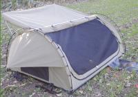 China Fire Prevention 2 Person Swag Tent , Canvas Camping Swag Tent Sun Shelter factory