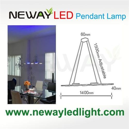 Quality Cordless Remote LED Direct Indirect Light Pendant Lamp 3W COB LED for sale