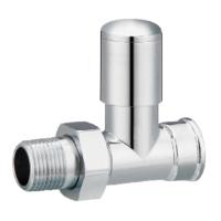 Quality Standard Modern Straight Radiator Valves 1/2'' For Steel Pipe Chrome Plated for sale