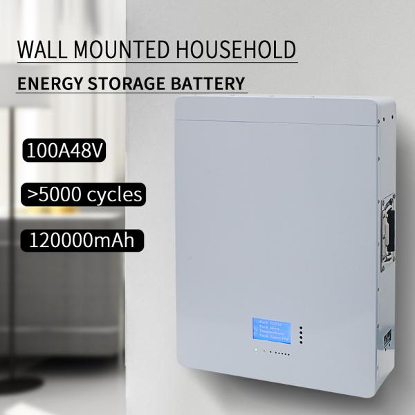 Quality 5kwh Solar Wall Battery 48v 120ah Lithium Battery With LCD Display for sale