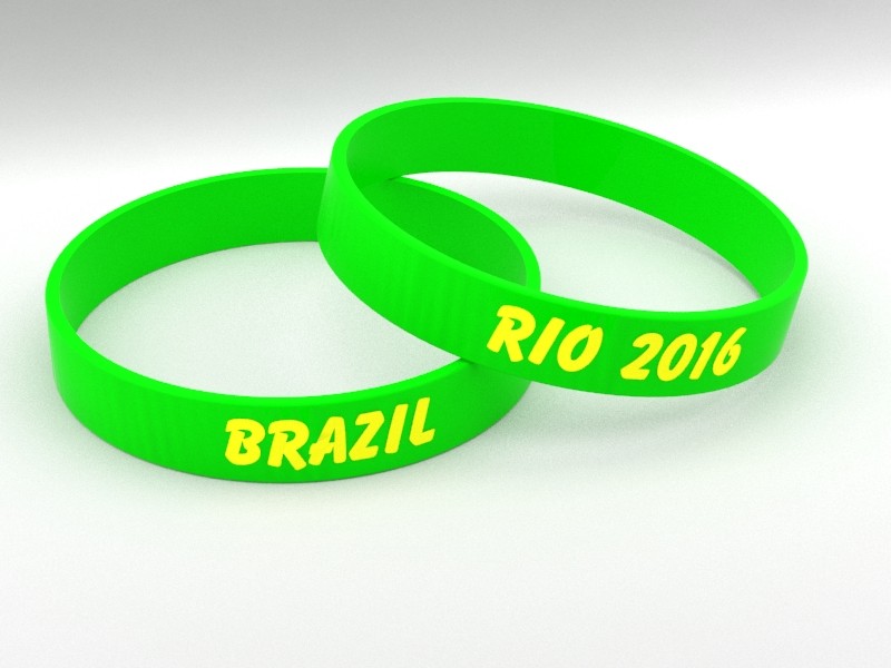 China Silicone wristband bracelet Rio 2016 Brazil Olympics souvenir promotion gifts factory