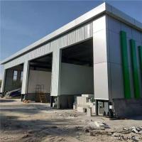 China Flat Roof Steel Structure Warehouse For Ground Service Building for sale