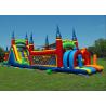 China Children Jumping Inflatable Bounce House , Minimize Air Leakage Giant Obstacle Course factory