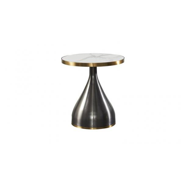 Quality Ethereal Oasis Nordic Side Table , Stainless Steel Marble Ceramic Coffee Table for sale