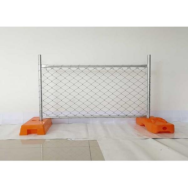 Quality Rust Resistant 6ftx10ft Chain Link Construction Fence 60g/M2 Galvanized for sale