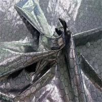 China Solid 65GSM Polyester Taffeta Fabric 290t Hot Silver Foil factory