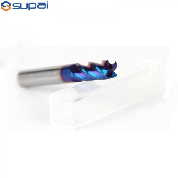 Quality Naco Blue Coated HRC65 Square End Mill Tungsten Carbide End Mill For High for sale