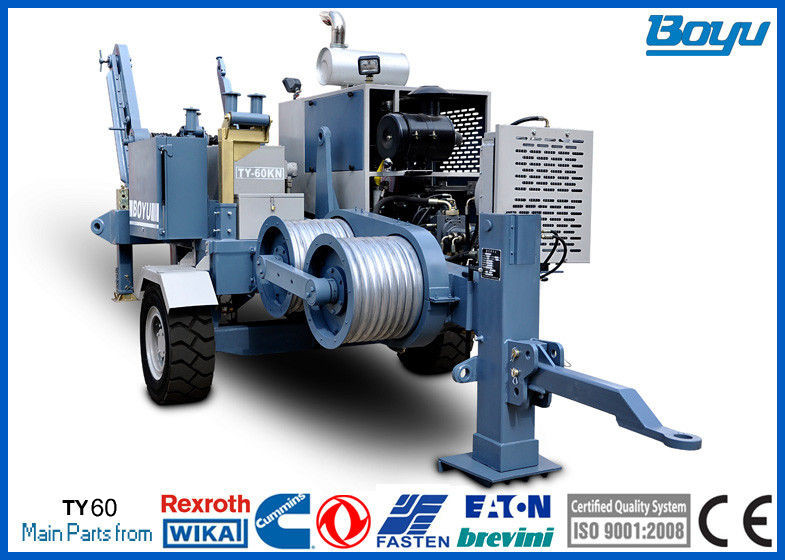 China HV Wire Hydraulic Cable Puller Winches 220kv Overhead Power Line Stringing Equipment factory