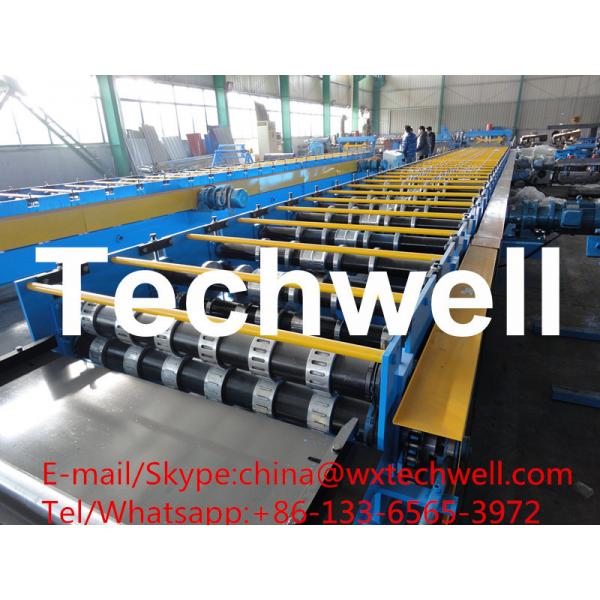 Quality Steel Structure Floor Deck Cold Roll Forming Machine For Galvanized Steel Sheet for sale