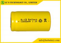 China NI-CD 1.2V C3000mah Nickel Cadmium Rechargeable Battery Customized Color factory