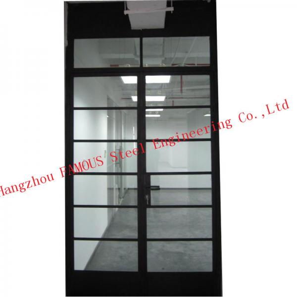 Quality Steel Framed Grill 33'' Glass Partition Walls , 0.4cm-20cm Glass Window for sale