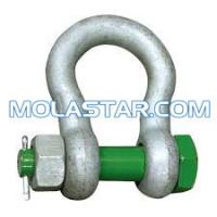 China Galvanized Colored Stainless Steel Shackles Safety Anchor Rigging Hardware Type Forged Bolt Anchor Bow Shackle factory