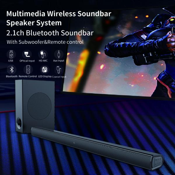 Quality TV Bluetooth Soundbar With Subwoofer 20Hz-200Hz Remote Touch Control for sale