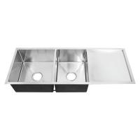 China Durable Modern Style Kitchen Sink With Drainboard Thick Panel 16 Gauge / Modern Kitchen Sink factory