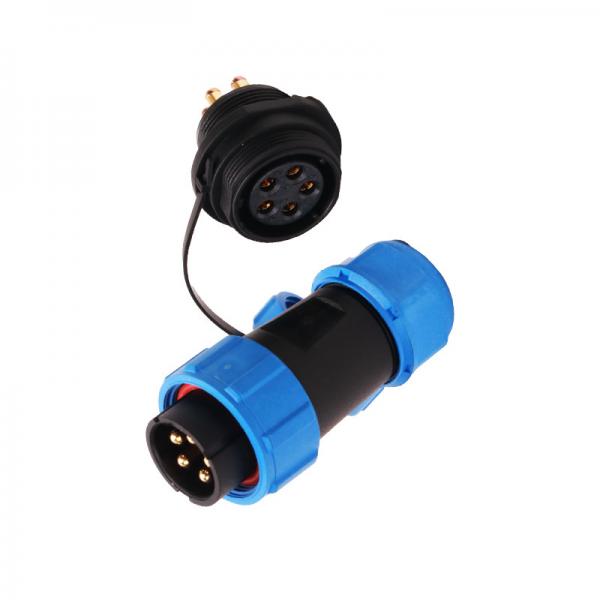 Quality Nylon66 Waterproof Power Connector Male IP68 Cable Connector 6 pins for sale