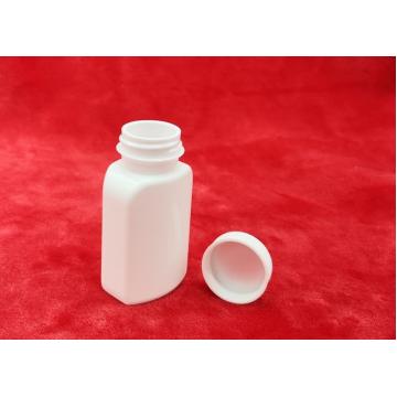 Quality Flat 40ml Square Plastic Bottle For Medicine Full Set PP Cap Aluminium Liner for sale