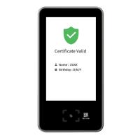 China 5 Inch LCD QR Card Scanner EU Digital Green Certificate Vaccine Pass factory