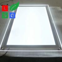 China Rectangle 25mm Crystal Led Light Box Display Customized Lighted Menu Box factory