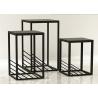 China Simple Exquisite Metal Display Racks And Stands Black For High End Clothing Shop factory