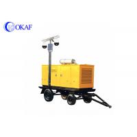 China Braking System Mobile Surveillance Trailers , Vehicle Mounted Light Tower 1920×1080P for sale