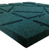 China 500 X 500mm Green Stall Agricultural Rubber Floor Horse Stable Mats Cow Mat Rubber Tiles factory