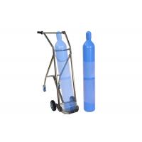 China Hospital Stainless Steel Double Feet Oxygen Cylinder Trolley For Medical Center factory