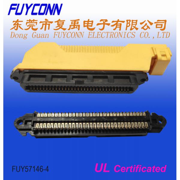 Quality Champ 64 Pin Centronics IDC Female Connectors with right angle plastic housing for sale