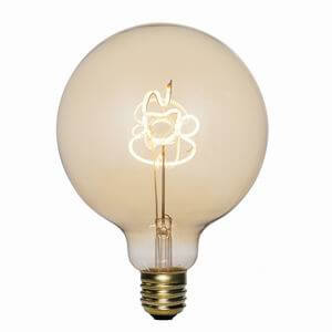 Quality G125 EMC E27 4W 2300K Spiral Globe LED Filament Bulb for sale